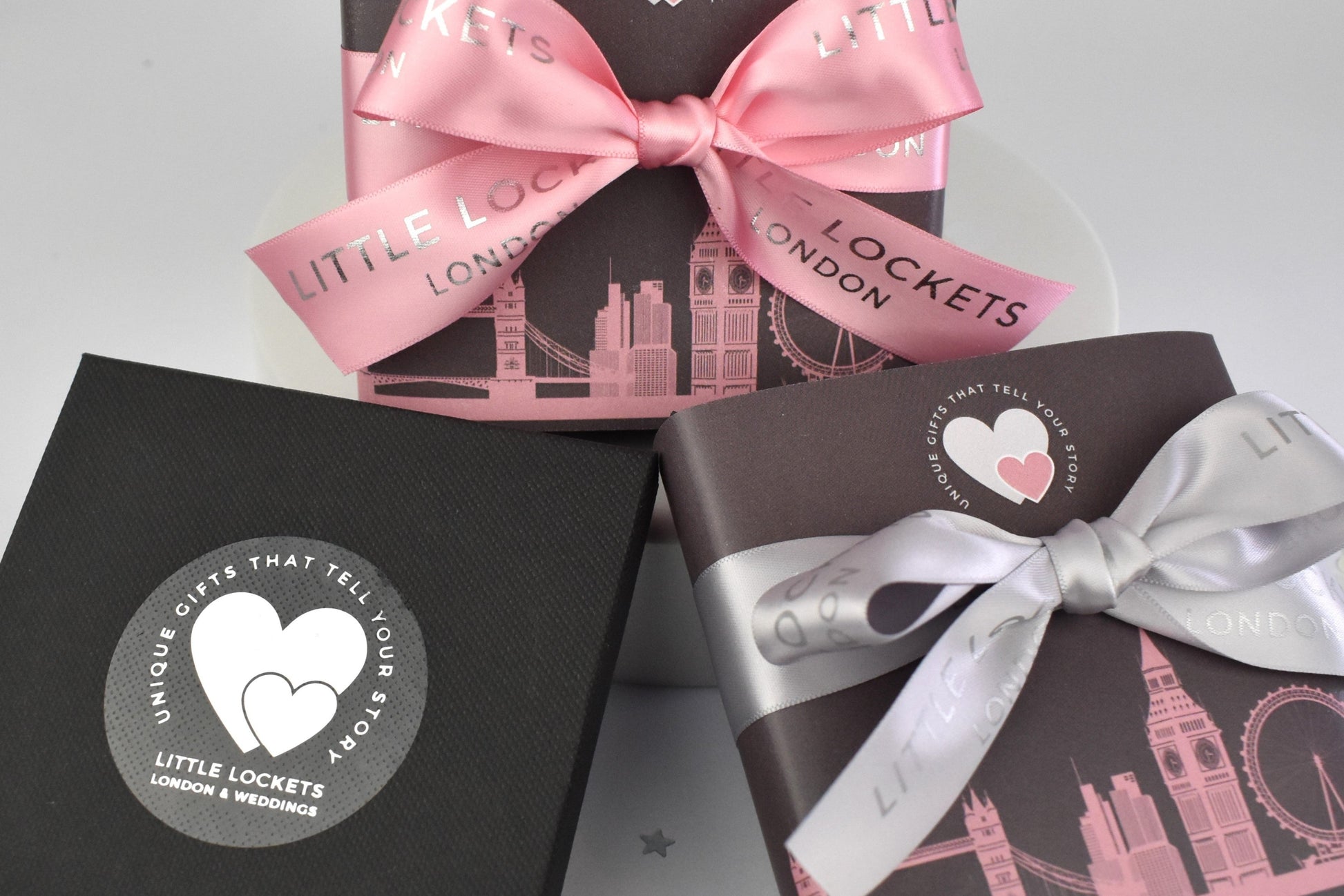 Your item will arrive in a branded gift box, or choose to upgrade your gift wrap with a Little Lockets London wrap and hand tied pink or grey branded ribbon