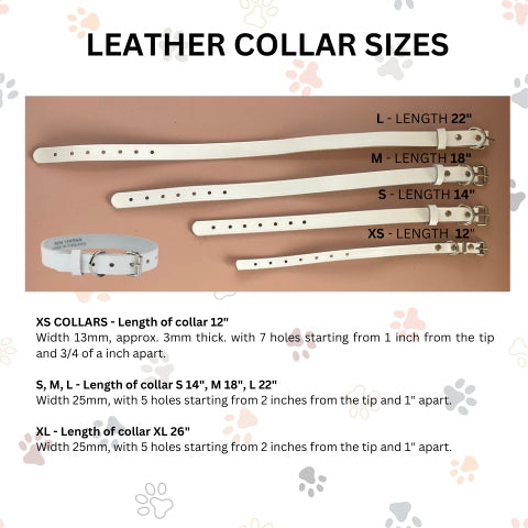 Leather Collar sizing chart