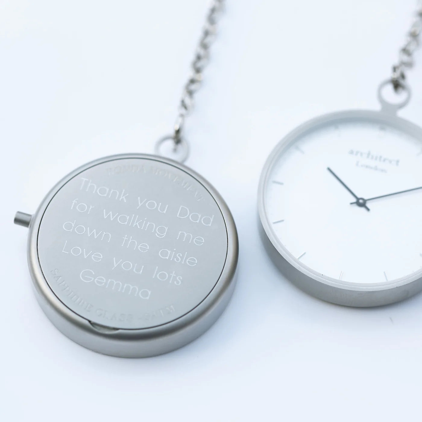 Modern Engraved Pocket Watch