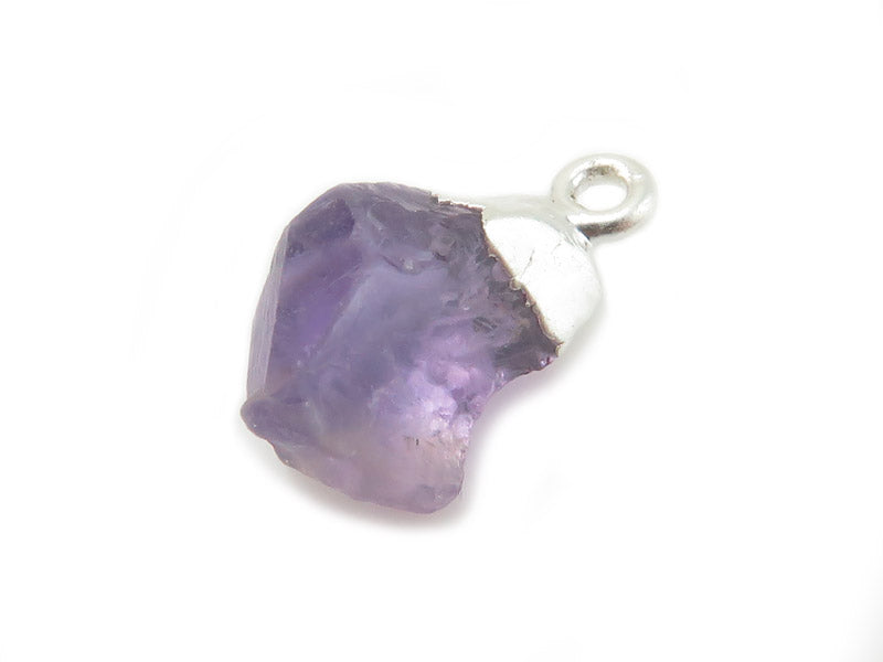 Amethyst crystal shown with sterling silver tip