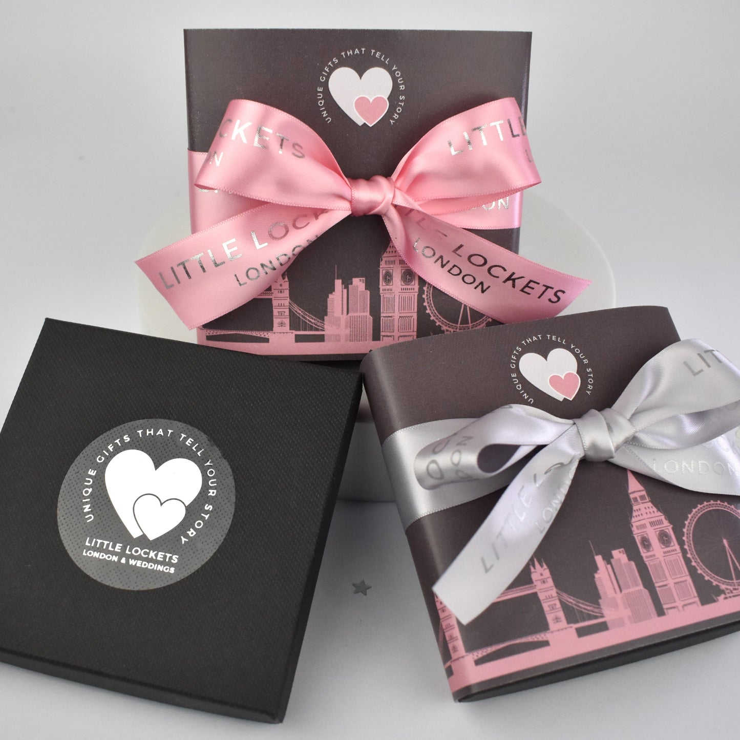 Your earrings will arrive in a branded gift box or choose to upgrade with a London skyline wrap and hand tied pink or grey branded ribbon