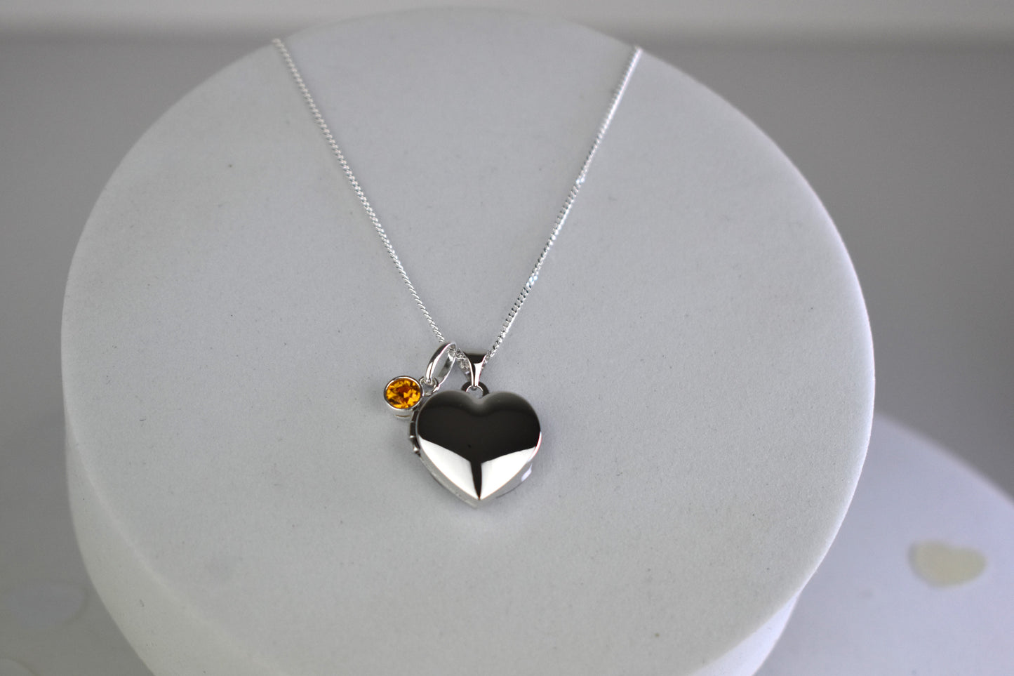 Heart-shaped photo locket keepsake gift for Christening or Baptism