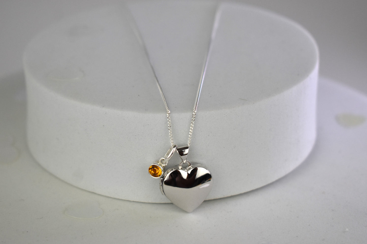 Children’s first locket with optional birthstone charm
