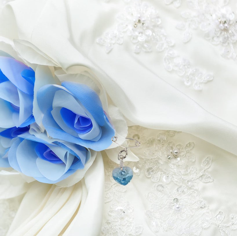 sterling silver secret pin on wedding dress