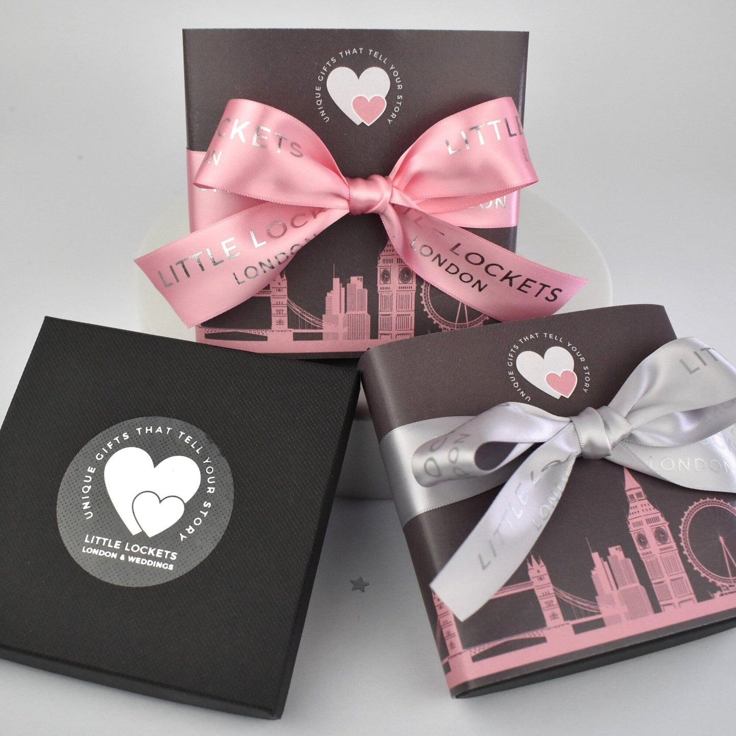 Your item will be mounted on card and presented in a branded gift box. Upgrade your gift wrap by adding a London skyline wrap secured with grey or pink hand tied ribbon.