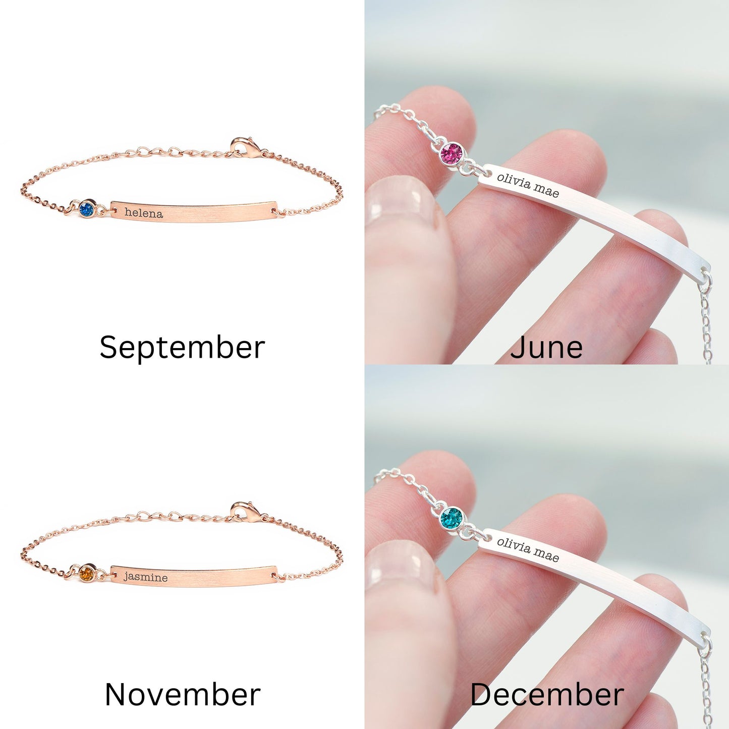 Personalised Birthstone Bracelet