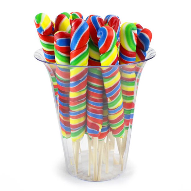flared sweetie jar full of lollipops