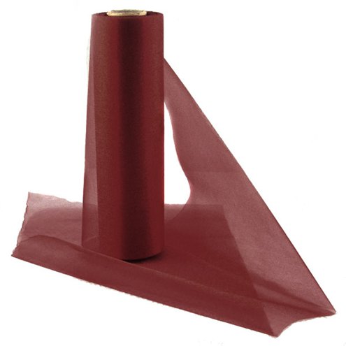 Burgundy organza roll