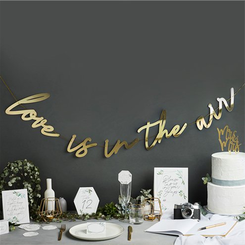 gold love is in the air banner