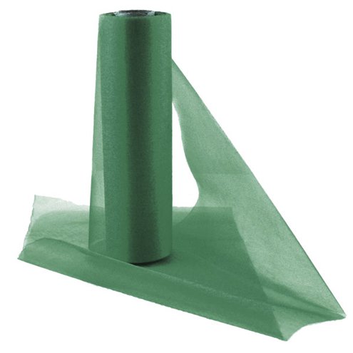 Bottle green organza roll
