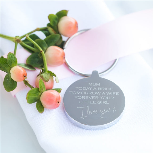 key ring gift for brides mum on wedding day