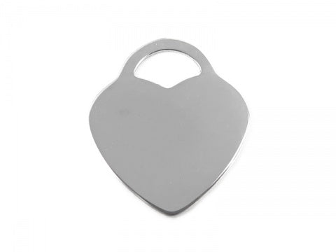 Blank example of sterling silver heart