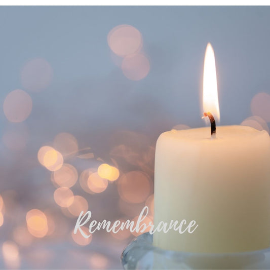 A candle signifying remembrance