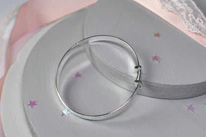 Sterling silver adjustable bangle with Celtic design