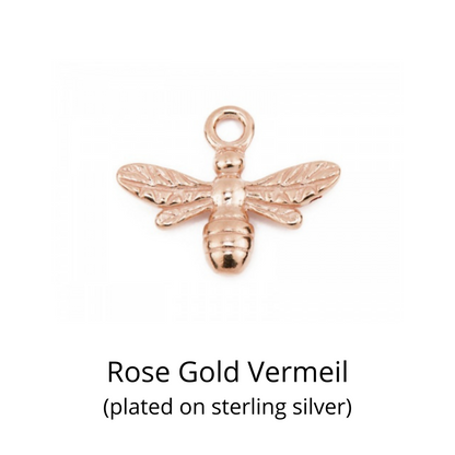 Rose gold vermeil plated onto sterling silver