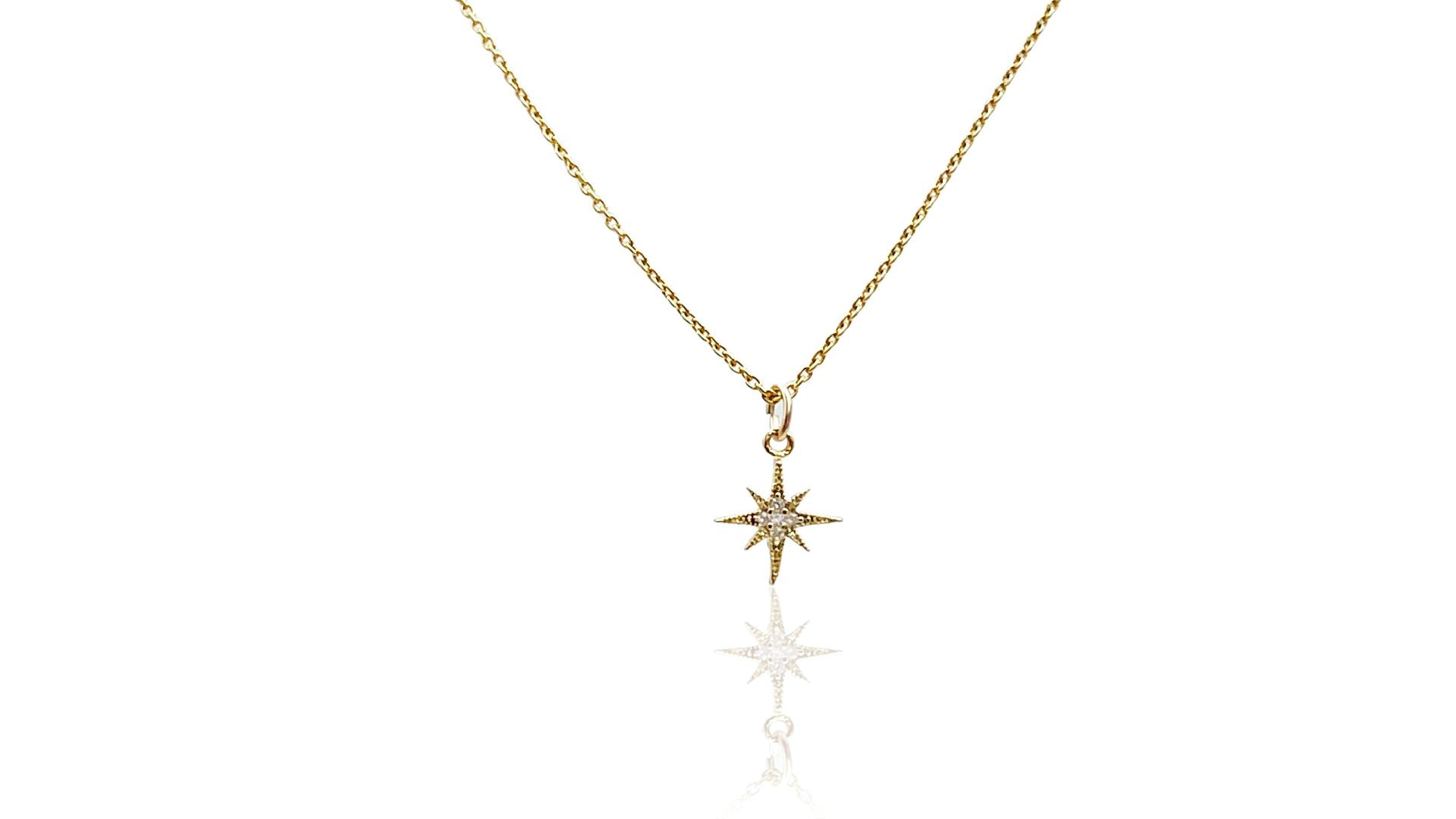 gold plated on sterling silver celestial star sparkling pendant. Your pendant arrives in a glass bottle. Includes a parchment scroll for you to add your own message in a bottle.