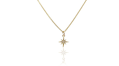 gold plated on sterling silver celestial star sparkling pendant. Your pendant arrives in a glass bottle. Includes a parchment scroll for you to add your own message in a bottle.