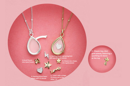 Personalised Sterling Silver Glass Locket Necklace – Add Tiny Charms