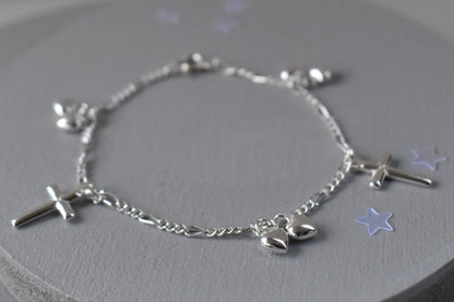 Hearts & Crosses Bracelet