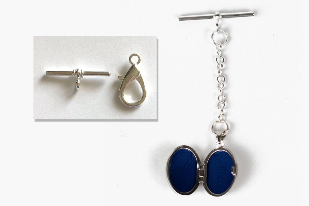 T bar or Trigger clasp opening photo locket 