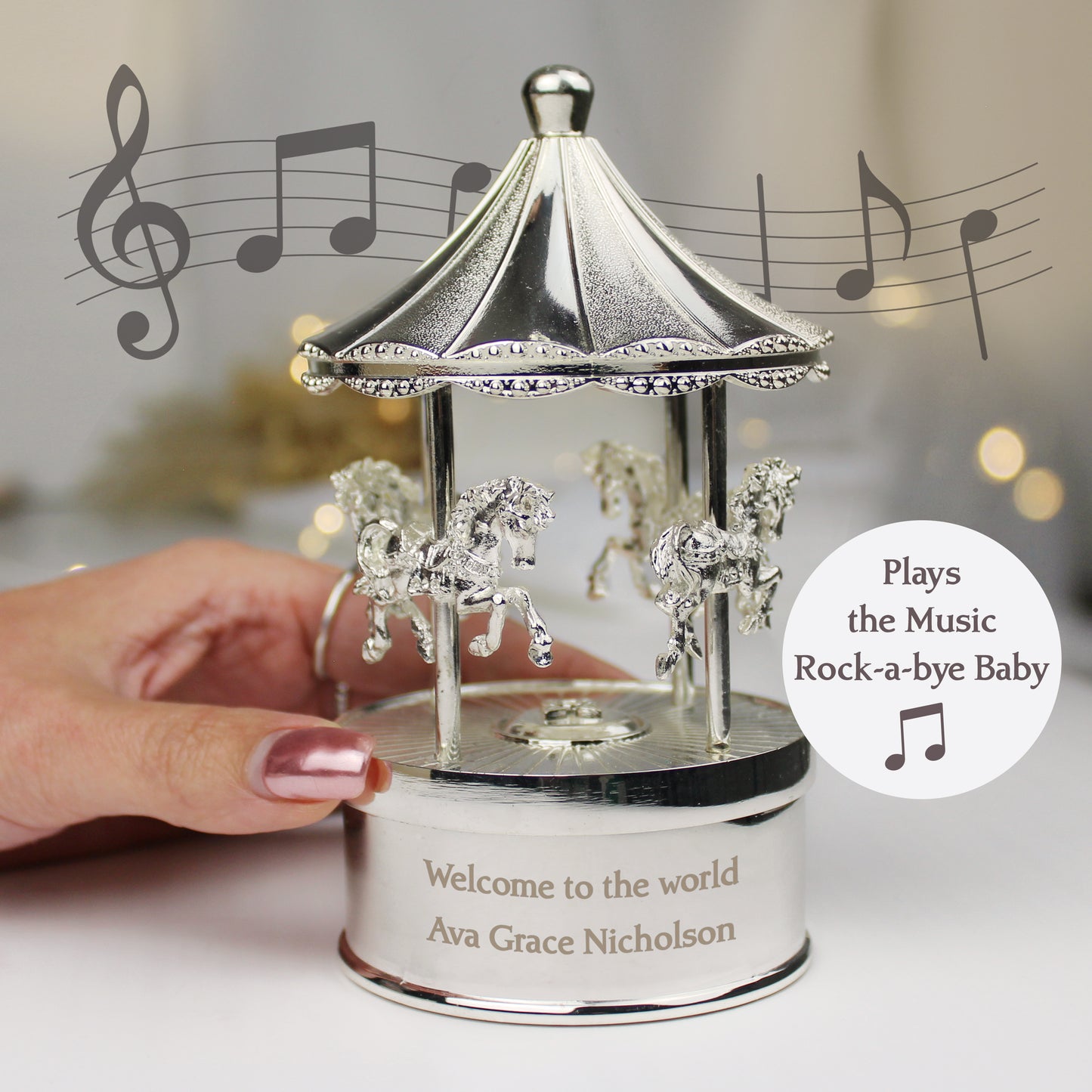 Personalised Carousel Music Box