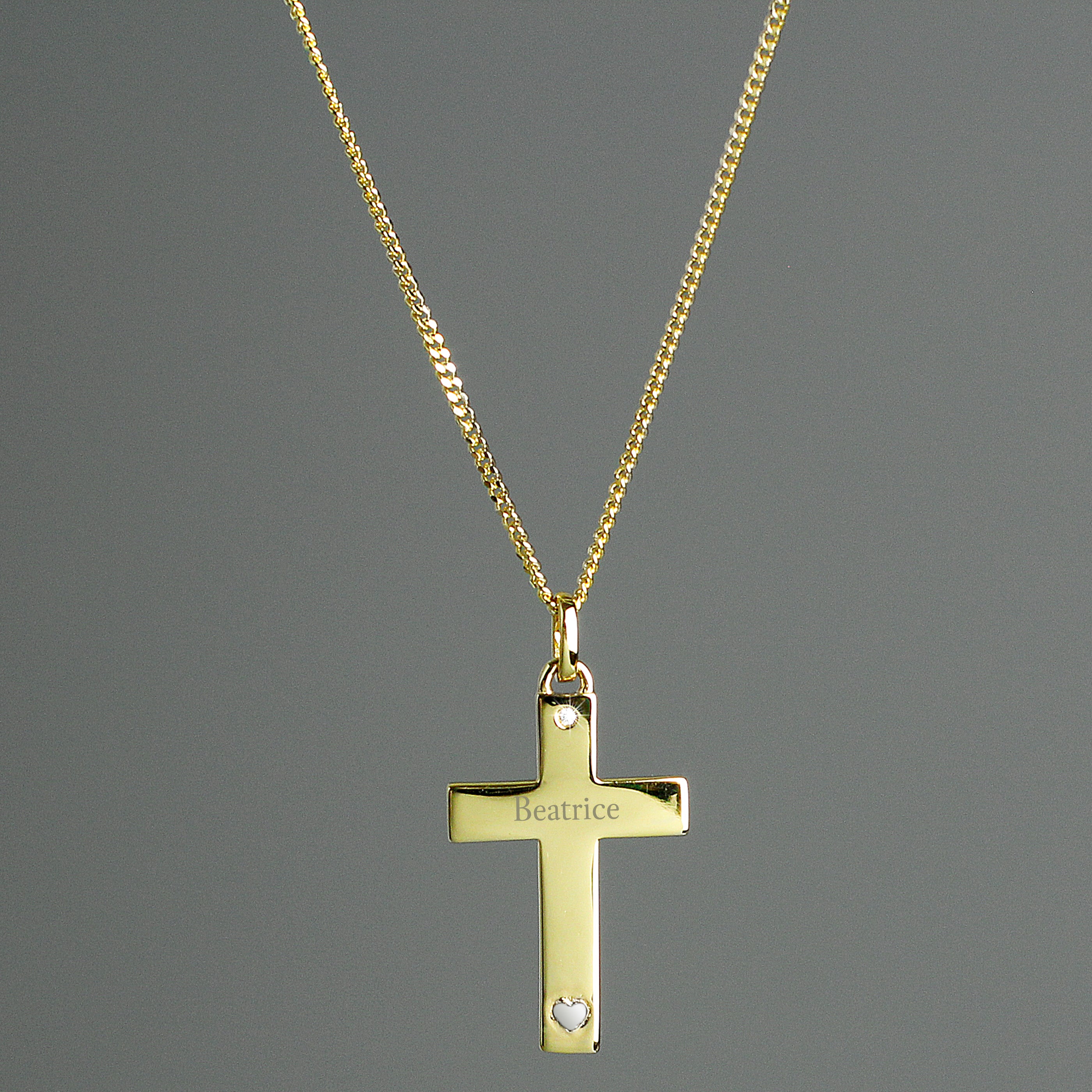 Small gold chain with on sale cross