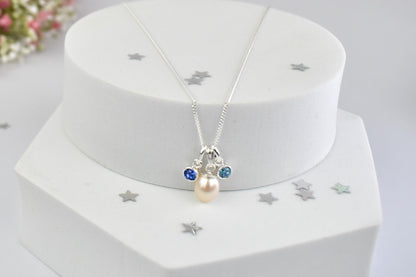 Pearl Drop Birthstone Necklace