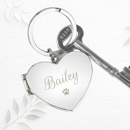 Personalised Pet photo locket keyring