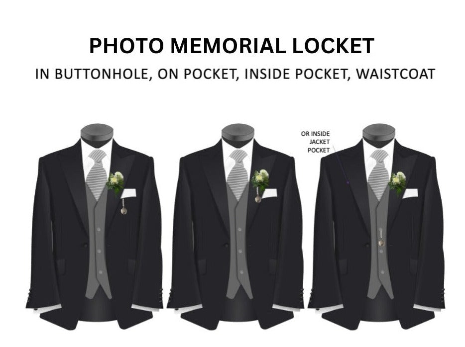 Lapel photo memorial locket how to wear