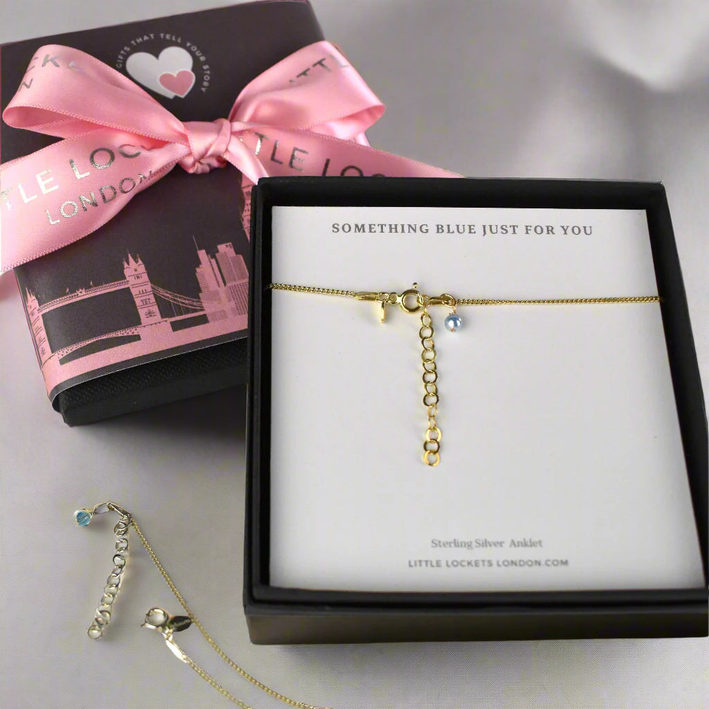 Something Blue Anklet collection in gift box