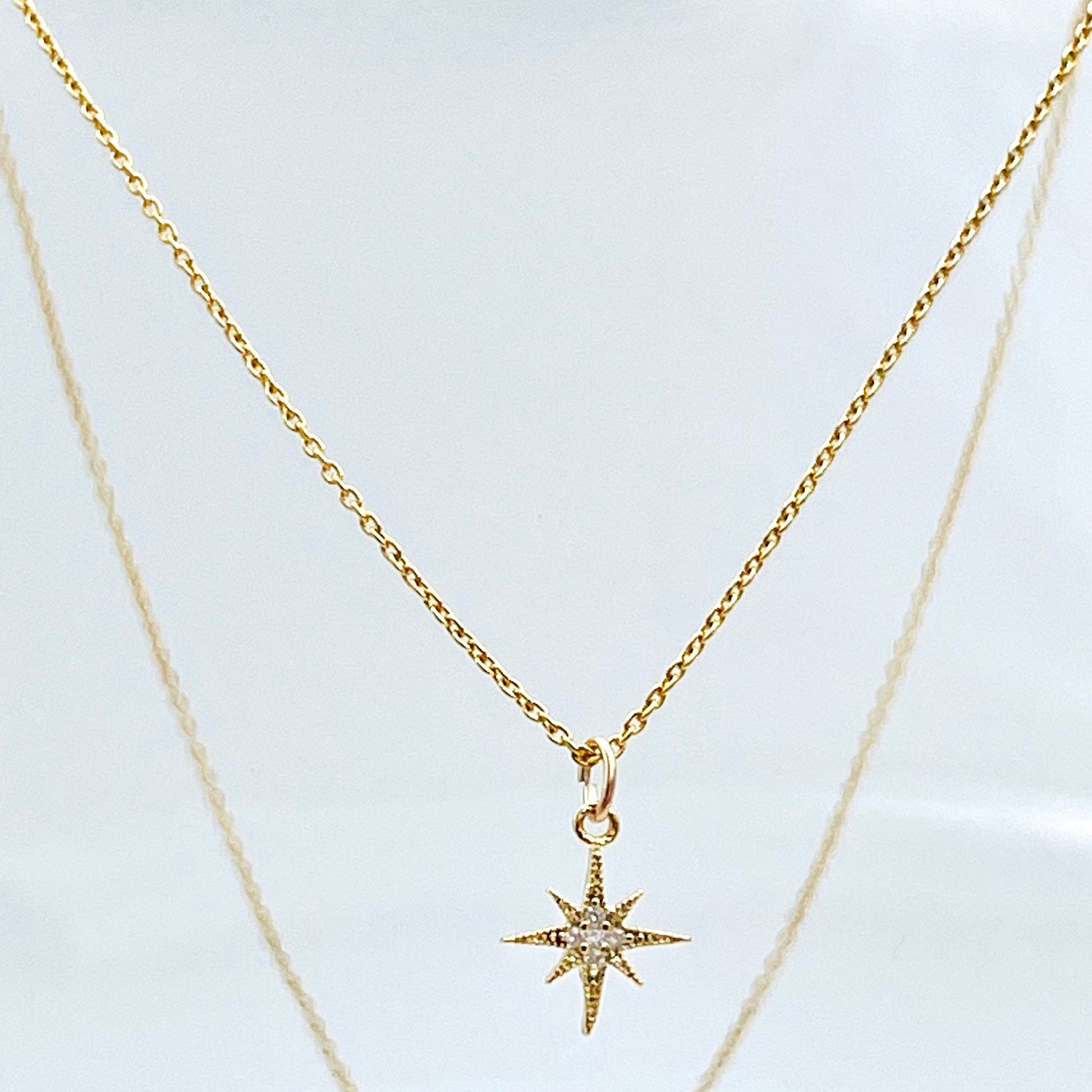 gold plated on sterling silver celestial star pendant within a glass bottle. Includes a parchment scroll for you to add your own message in a bottle