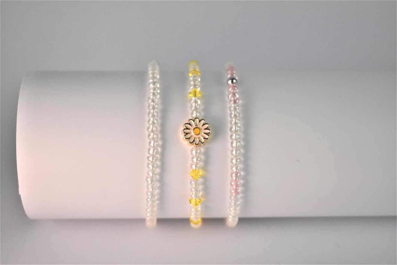 Glass Bead Stacking Bracelet