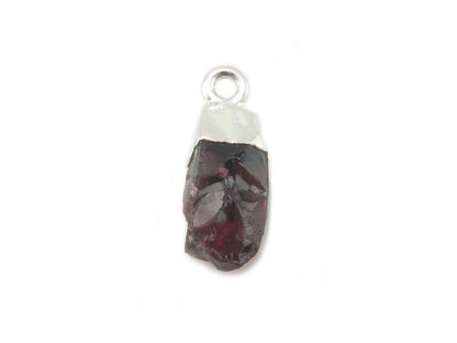 Raw crystal garnet with sterling silver tip