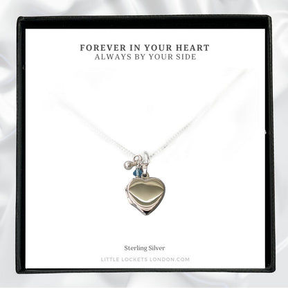 Bridal locket with personalised photo inserts and custom message card