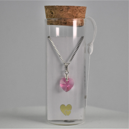 Bridesmaid Proposal Crystal Pendant - Message in a Bottle