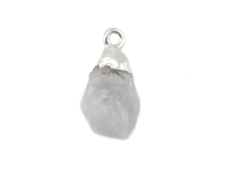 raw moonstone crystal with sterling silver tip