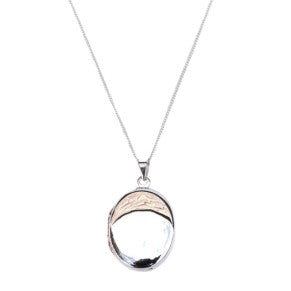 Sterling silver oval locket