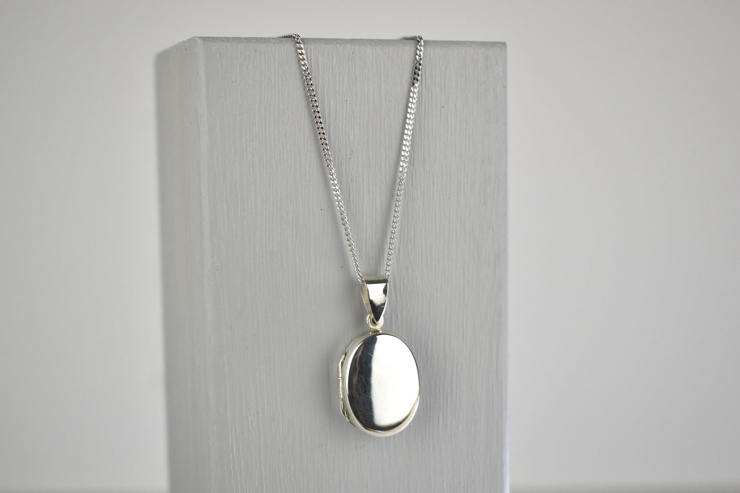 Sterling silver oval locket