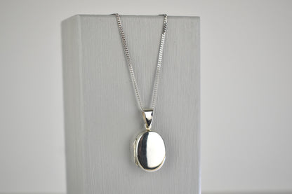 Sterling silver oval locket