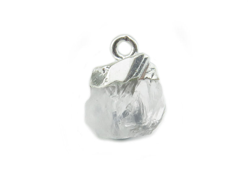 silver quartz raw crystal with sterling silver tip