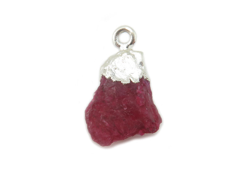 ruby raw crystal with sterling silver tip
