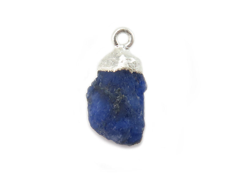 sapphire raw crystal, sterling silver tip