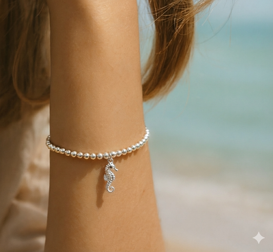 Sterling Silver Seahorse Bracelet