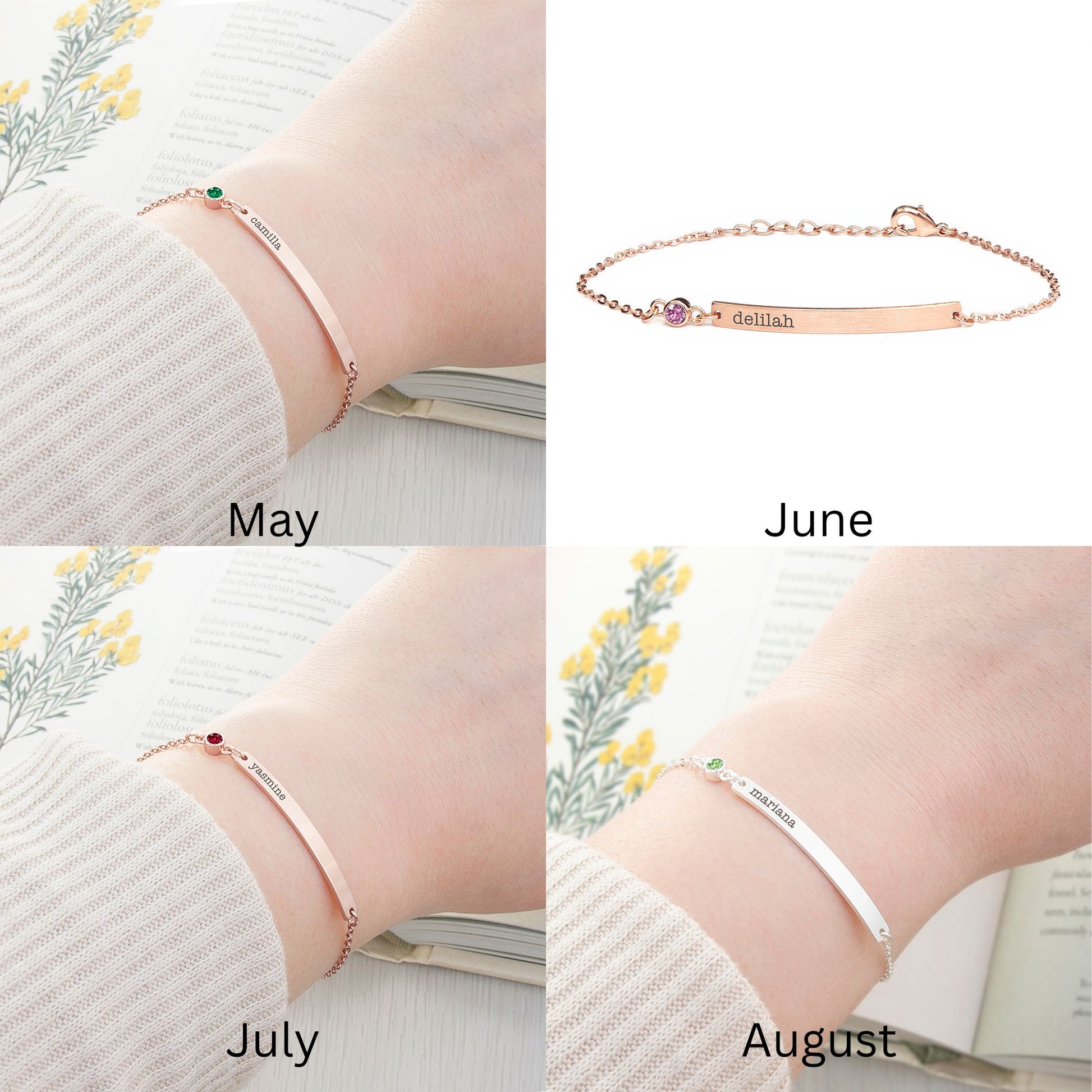 Birthstones for May to August