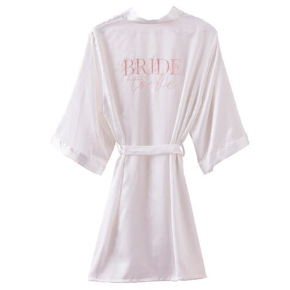 Full length photo of Bride to Be dressing robe