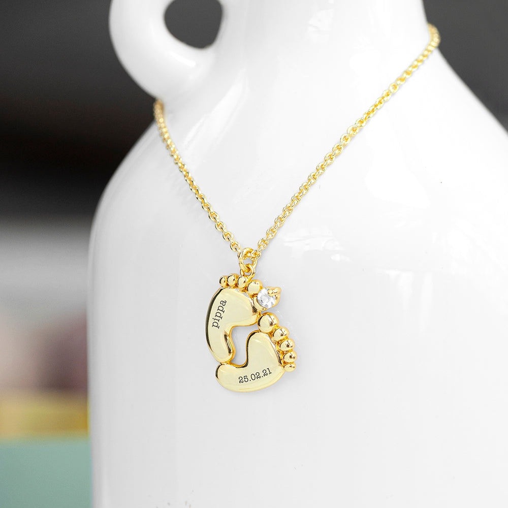 Personalised Baby Feet Necklace – Little Lockets London