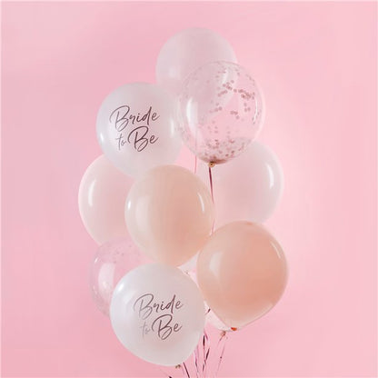 Bride to be mixed balloon bunch