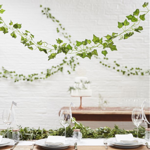 decorative vines as part of wedding decoration