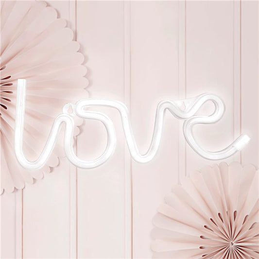 battery operated neon love sign