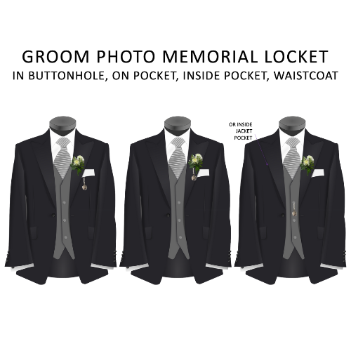 Groom photo memorial locket how to wear